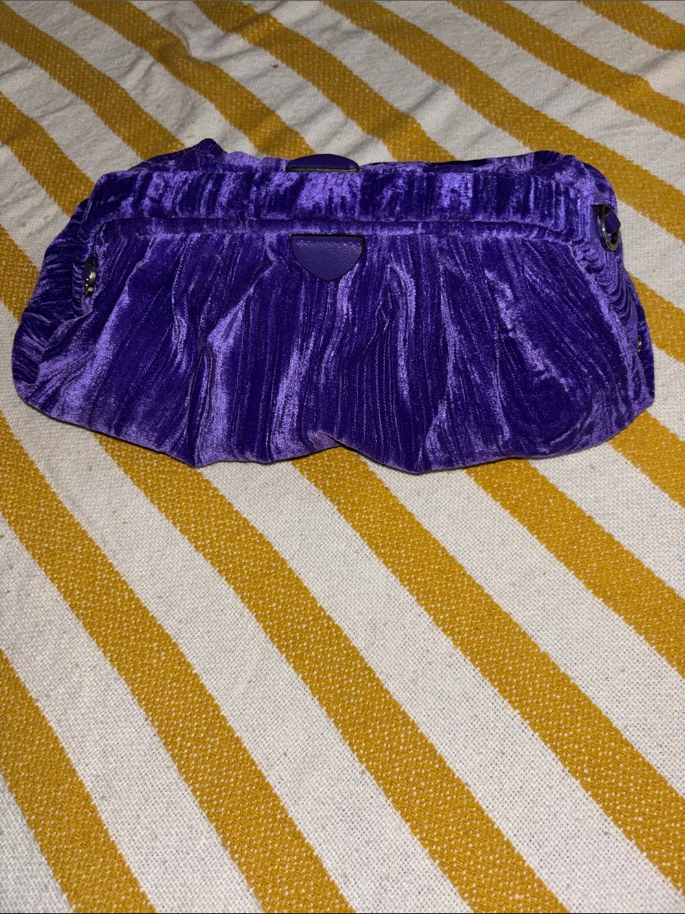 Purple Velvet Crossbody Bag